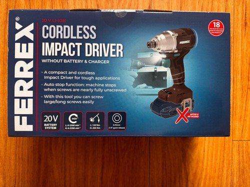 Ferrex 20v cordless impact - 20v,